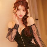 [SML 3サイズ展開] ビジューフロントジップカットアウトシアーオフショルタイ… | Dazzy | 詳細画像5 