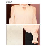 [SML/3サイズ展開] ドットシフォンオープンショルダー長袖タイトミニドレス | Dazzy | 詳細画像13 