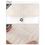 [SML 3サイズ展開] ツイードチェックフリルネックリボン長袖タイトミニドレス | Dazzy | 詳細画像11 