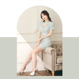 [SML 3サイズ展開] ツイードフロントジップネックビジュー半袖タイトミニドレ… | Dazzy | 詳細画像14 