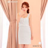 [SML 3サイズ展開] レースアップスパンコールフリルノースリーブタイトミニド… | Dazzy | 詳細画像3 