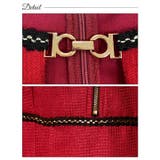 [Aライン] フロントジップ刺繍ビジューホール半袖Aラインミニドレス [SML | Dazzy | 詳細画像10 