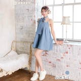 [SML 3サイズ展開] デニムリボンチュニックワンピース | Dazzy | 詳細画像9 