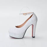  シャイニーラメストライプオープントゥパンプス  | Dazzy | 詳細画像3 