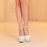  シャイニーラメストライプオープントゥパンプス  | Dazzy | 詳細画像6 