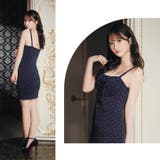 キャミソールラメ格子柄レースアップタイトミニドレス[SML/3サイズ展開] | Dazzy | 詳細画像15 