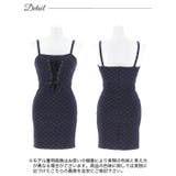 キャミソールラメ格子柄レースアップタイトミニドレス[SML/3サイズ展開] | Dazzy | 詳細画像11 