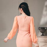 フロントジップチェーンラメシフォンスリーブタイトミニドレス[SML 3サイズ展開… | Dazzy | 詳細画像9 