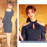 オープンショルダーフレア長袖ベルトモチーフタイトミニドレス[SML 3サイズ展開… | Dazzy | 詳細画像13 