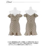 リボン柄オフショルフリルビジューチェーンマーメイドミニ丈キャバドレス[SML 3… | Dazzy | 詳細画像10 