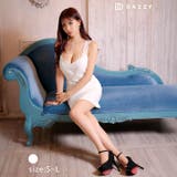 Vカットカシュクールレースノースリーブタイトミニドレス[SML 3サイズ展開][… | Dazzy | 詳細画像5 