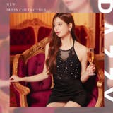 シアーフラワー刺繍ビジューホルターネックタイトミニドレス[SML 3サイズ展開] | Dazzy | 詳細画像14 