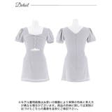 ウエストカットパールビジューパフスリーブタイトミニドレス[SML 3サイズ展開] | Dazzy | 詳細画像10 
