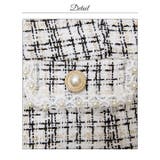 チェックツイードスクエアネックパールボタン半袖タイトミニ丈キャバドレス[SML … | Dazzy | 詳細画像16 