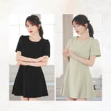 ワンカラー 美フレアシルエット 半袖 | Dazzy | 詳細画像19 