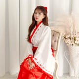 [4点SET]ガーリーフリル 巫女 コスチューム【2025ハロウィン | Dazzy | 詳細画像4 