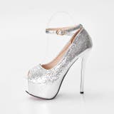 [14cmヒール]シャイニー メタリック ストラップ付 | Dazzy | 詳細画像3 