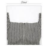 [韓国キャバドレス]ギンガムチェック肩見せオフショルレースパフスリーブタイトミニ… | Dazzy | 詳細画像16 