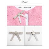 グリッターリボンブローチ付き半袖プリーツAラインミニ丈キャバドレス[SML 3サ… | Dazzy | 詳細画像15 