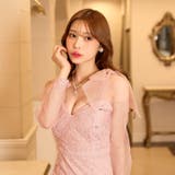 オフショルリボンビジューフラワーシアー長袖タイトミニ丈キャバドレス[SML 3サ… | Dazzy | 詳細画像8 