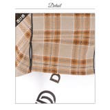 [伊藤桃々着用]SEXYなチェック柄襟付きVネックパイピングベルトモチーフタイト… | Dazzy | 詳細画像18 