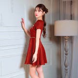 主役級に輝くビジューリボンモチーフ×ラインストーン華奢魅せ半袖Aラインミニ丈キャ… | Dazzy | 詳細画像10 