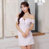 [伊藤桃々着用]えちえちクロス肩見せオフショル胸元ジップ×輝くツイードビジュータ… | Dazzy | 詳細画像1 