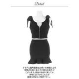 ファスナースパンコールリボン袖マーメイドミニ丈セットアップキャバドレス[SML … | Dazzy | 詳細画像14 