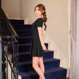 カシュクールストーンビジューベルトモチーフ半袖Aラインミニ丈キャバドレス[SML… | Dazzy | 詳細画像10 