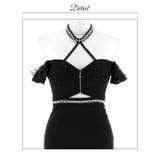 超セクシーなネックのビジューコード×谷間ジップが周りと差つけるオフショルタイトミ… | Dazzy | 詳細画像15 