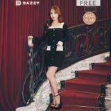 バイカラースクエアポケットモチーフ長袖ニットタイトミニ丈ワンピース | Dazzy | 詳細画像2