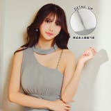 大人SEXY肌魅せワンショルチェーンウエストギャザータイトミニ丈キャバドレス[S… | Dazzy | 詳細画像2 