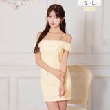 [伊藤桃々着用]デコルテ美人オフショルスプリングツイードサイドボタンチェーンタイ… | Dazzy | 詳細画像2 