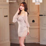レースアップと肌魅せレースがSEXYデコルテオフショルタイトミニ丈キャバドレス[… | Dazzy | 詳細画像7 