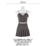 [明日花キララ着用]キャミソール胸元ジップビジューリボンプリーツAラインミニ丈セ… | Dazzy | 詳細画像17 