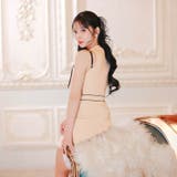 えちあまリボン谷間ジップホールバイカラービジュータイトミニ丈キャバドレス[SML… | Dazzy | 詳細画像7 