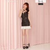 スパンコール輝くクロスネックと谷間ジップマーメイドミニ丈キャバドレス[SML 3… | Dazzy | 詳細画像12 