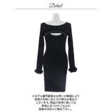 SEXY谷間カット×煌めくビジューフェザースリーブリブニットワンピース[カジュア… | Dazzy | 詳細画像19 
