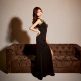 [MOARADY][姉ドレス]脚長効果のVネックビジュー刺繍×タイトラインのロン… | Dazzy | 詳細画像13 