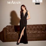 [MOARADY][姉ドレス]脚長効果のVネックビジュー刺繍×タイトラインのロン… | Dazzy | 詳細画像7 