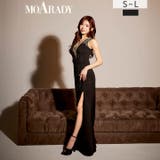 [MOARADY][姉ドレス]脚長効果のVネックビジュー刺繍×タイトラインのロン… | Dazzy | 詳細画像8 