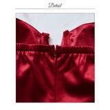 谷間に目線を釘付けするバスト魅せライン×肩チェーンタイトミニ丈キャバドレス[SM… | Dazzy | 詳細画像19 