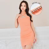 美デコルテが際立つ胸元クロス×煌めく谷間ビジュータイトミニ丈キャバドレス[SML… | Dazzy | 詳細画像2 