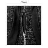 輝くグリッターツイード×首元リボンのファスナー付きタイトミニ丈キャバドレス[SM… | Dazzy | 詳細画像17 