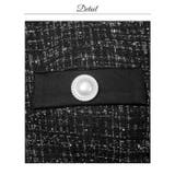 輝くグリッターツイード×首元リボンのファスナー付きタイトミニ丈キャバドレス[SM… | Dazzy | 詳細画像18 