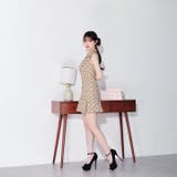 襟付きフロントジップリボン刺繍マーメイドミニ丈キャバドレス[SML 3サイズ展開… | Dazzy | 詳細画像12 