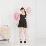 【バレンタインドレス】えちあまチェックリボン×輝くビジュー胸元ジップAラインキャ… | Dazzy | 詳細画像19 