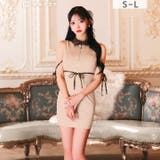 えちあまリボン×チェック柄ノースリーブ襟付き胸元ジップタイトミニ丈キャバドレス[… | Dazzy | 詳細画像11 