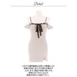 甘めセクシーな胸元リボン×華奢見せフリル袖タイトミニ丈キャバドレス[SML 3サ… | Dazzy | 詳細画像13 
