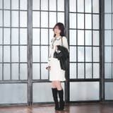 美ラインを惹き立てる襟付きパイピングフリルリブニットワンピース[カジュアル da… | Dazzy | 詳細画像6 